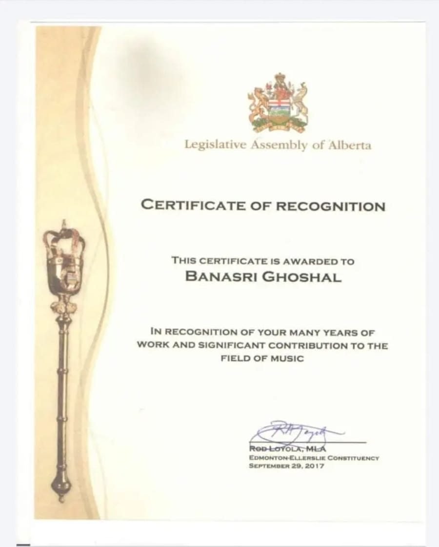 Certificate of Recognition